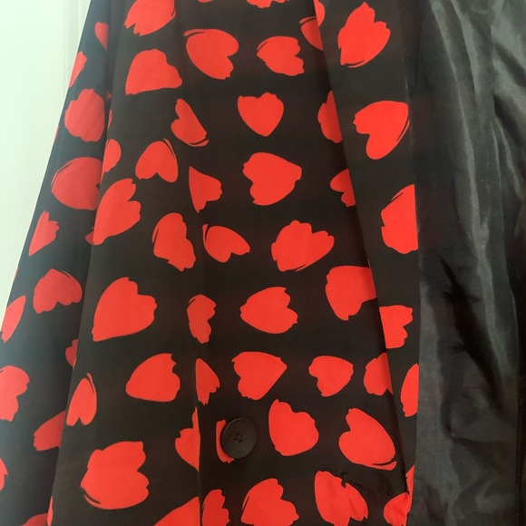 Black & Res Heart Print Blazer - Picture 3 of 3
